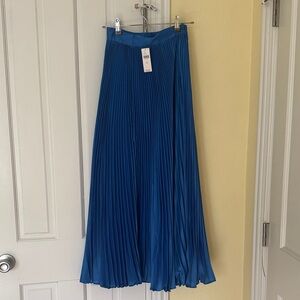 Hutch Deep Blue Pleated Maxi Skirt